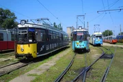 viele alte deutsche Stra&szlig;enbahnen sind in Arad heute noch im Einsatz. Beispielsweise Wagen aus Ulm, Stuttgart, Essen oder Ludwigshafen. &Uuml;berlandstra&szlig;enbahn Arad-Ghioroc.