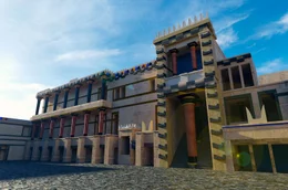 Ein Blick in die farbige Vergangenheit &ndash; die Polychromie Griechenlands: Die 3D-Rekonstruktion zeigt, wie der Palast von Knossos auf Kreta in lebhaften T&ouml;nen geleuchtet haben k&ouml;nnte.