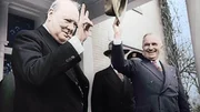 Fulton, Missouri - Churchill und Truman feiern den Sieg. (INA)