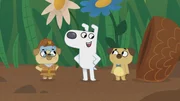 Mit einem Trick, gelingt es Dog, Puck und Oma Puck, sich vor den Minitieren zu sch&uuml;tzen.