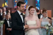 l-r: Henry DeTamble (Theo James), Clare Abshire (Rose Leslie)