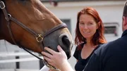 Stephan Eckeberg mit "Kathlene", Pferdeprofi Sandra Schneider