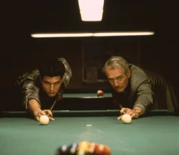 Fast Eddie Felson (Paul Newman, r), Vincent Lauria (Tom Cruise, l)