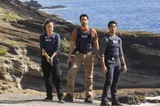 (v.l.n.r.) Jane Tennant (Vanessa Lachey); Jesse Boone (Noah Mills); Kai Holman (Alex Tarrant)