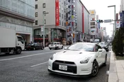 Nissan GT-R on the streets in Tokyo.