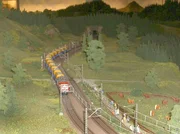 Modell: G&uuml;terzug vor Triberg.