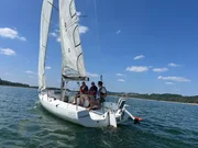 Segelschiff auf dem gro&szlig;en Brombachsee.