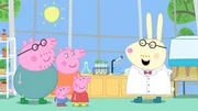 Mama und Papa Wutz (li.) gehen mit Peppa und Schorsch (vo.li.) in den botanischen Garten. Dort gibt es ein Kalthaus, ein Regenwaldhaus und das Labor, in dem Herr Löffel (re.) neue Pflanzen züchtet. Mama und Papa Wutz (li.) gehen mit Peppa und Schorsch (vo.li.) in den botanischen Garten. Dort gibt es ein Kalthaus, ein Regenwaldhaus und das Labor, in dem Herr Löffel (re.) neue Pflanzen züchtet.