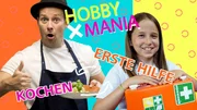 Hobbykoch Ben tauscht mit Erst-Helferin Lina.