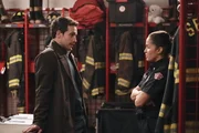 Station 19 Staffel 6 Folge 10 Erfolgreicher Ann&auml;herungsversuch: Rob Heaps als Eli Stern, Jaina Lee Ortiz als Andy Herrara.