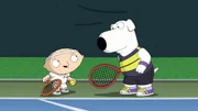 Stewie (l.) besucht einen Tennisclub und l&auml;dt Brain (r.) dazu ein, sein Tennispartner zu werden. Doch kann das gutgehen?