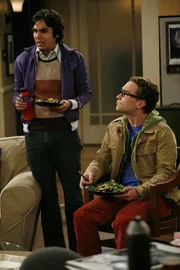 Rajesh Koothrappali (Kunal Nayyar, l.); Leonard Hofstadter (Johnny Galecki, r.)