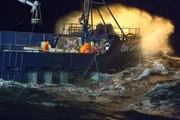 The Cape Caution at night from the chase boat.