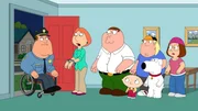 (v.l.n.r.) Joe Swanson; Lois Griffin; Peter Griffin; Stewie Griffin; Chris Griffin; Brian Griffin; Meg Griffin