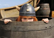 Als eines Tages feindliche Wikinger das Dorf Flake &uuml;berfallen und alle Kinder au&szlig;er Wickie (Jonas H&auml;mmerle) entf&uuml;hren, schmuggelt sich Wickie heimlich auf das Drachenboot seines Vaters Halva und erlebt eine abenteuerliche Verfolgungsjagd ...