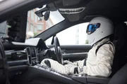 Stig inside the Porsche Panamera.Dacia Duster