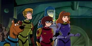 v.li.: Scooby-Doo, Shaggy Rogers, Velma Dinkley, Fred Jones, Daphne Blake
