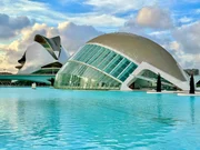 Hemisferic und Museu de les Ciencies in Valencis.