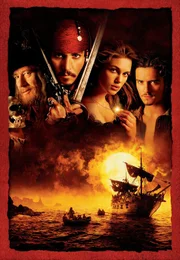 Fluch der Karibik mit (v.l.n.r.) Geoffrey Rush, Johnny Depp, Keira Knightley und Orlando Bloom ...