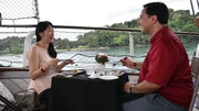 Harold Davis and Yang Zhang (Amber) on their final date on a boat.