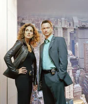 Detective Stella Bonasera (Melina Kanakaredes), Detective Mac Taylor (Gary Sinise).