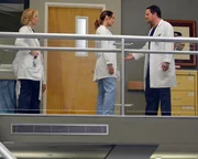 Eine neue Krankenhausdevise wird den Mitarbeitern im Rahmen einer neuerlichen Beschwerde nahegelegt, was Arizona (Jessica Capshaw, l.), Jo (Camilla Luddington, M.) und Alex (Justin Chambers, r.) in Sorge versetzt ... Eine neue Krankenhausdevise wird den Mitarbeitern im Rahmen einer neuerlichen Beschwerde nahegelegt, was Arizona (Jessica Capshaw, l.), Jo (Camilla Luddington, M.) und Alex (Justin Chambers, r.) in Sorge versetzt ...
