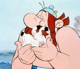 Obelix ist sich sicher, dass er und Asterix die R&ouml;mer mit links schlagen werden.