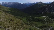 Blick ins Val Visdende auf der italienischen Seite des Tilliacher Joches in den Karnischen Alpen. Hier wurde &uuml;ber Jahrhunderte das Osttiroler Holz auf Rutschbahnen ins Veneto transportiert.