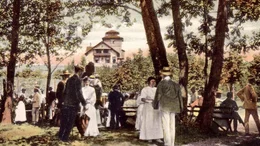 Sommerfrischeg&auml;ste in Velden um 1900.