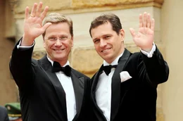Guido Westerwelle (l) mit Ehemann Michael Mronz (2007)