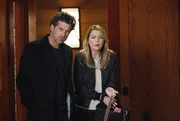 Sind &uuml;berrascht, als sie Amelia v&ouml;llig verst&ouml;rt vorfinden: Derek (Patrick Dempsey, l.) und Meredith (Ellen Pompeo, r.) ...
