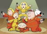 (v.l.n.r.) Chris Griffin; Lois Griffin; Stewie Griffin; Meg Griffin; Peter Griffin; Brian Griffin