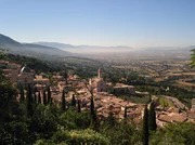 Blick auf Assisi. Blick auf Assisi.
