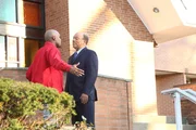 Kenny and Ernest's confrontation in front of the church.