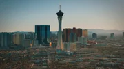 Drohnenaufnahme vom Strip in Las Vegas