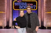 Die Kandidat:innen dieser Sendung: S&auml;ngerin, Schauspielerin und Fernsehmoderatorin Jeanette Biedermann (l.) und Musiker Gregor Meyle (r.). Dieses Motiv kann auch im Hochformat angefordert werden. Weitere Motive auf Anfrage.