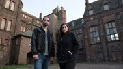 Nick Groff and Katrina Weidman outside Newsham Park Asylum.