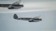 Two Junker JU88 bombers in flight.