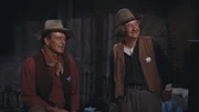 v.li.: Sheriff John T. Chance (John Wayne), Stumpy (Walter Brennan)