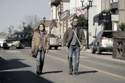 L-R: Ally Andrews (Kiernan Shipka) and Hugh Andrews (Stanley Tucci)
