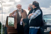 Auf dem Weg nach Rimini: Die drei Freunde Die drei Freunde Helmut (Karl Fischer, li.), Edgar (Bernhard Sch&uuml;tz, Mitte) und Peter (Reiner Bock) reisen nach Rimini.