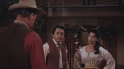 v.li.: Sheriff John T. Chance (John Wayne), Carlos Robante (Pedro Gonzalez Gonzalez), Consuela Robante (Estelita Rodriguez)