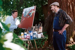 Daniel AUTEUIL (Le peintre dit Dupinceau), Jean-Pierre DARROUSSIN (Le jardinier L&eacute;o dit Dujardin).