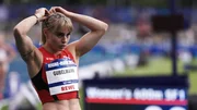 Catia Gubelmann, Schweizerin und 400-Meter-Sprinterin beim Wettkampf, ADHS Betroffene