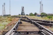 Kosmodrom Baikonur: Die &bdquo;Gagarin-Start&ldquo; genannte Rampe geh&ouml;rt zu den &auml;ltesten Abschusseinrichtungen f&uuml;r Raketen &ndash; und sie ist immer noch in Betrieb.