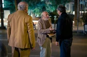 Ein alter Bekannter: Bagnino (Maurizio Tabani, Mitte) erkennt Peter (Rainer Bock, re.) und Helmut (Karl Fischer) wieder.