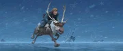 "FROZEN" (Top to Bottom) KRISTOFF and SVEN &copy;2013 Disney. All Rights Reserved.