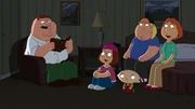 (v.l.n.r.) Peter Griffin; Meg Griffin; Stewie Griffin; Chris Griffin; Lois Griffin