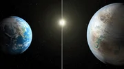 Obgleich sich Erde und Kepler-452b in ihren Klimata sehr &auml;hneln, ist letzterer etwa 60 Prozent gr&ouml;&szlig;er als unser Heimatplanet.
