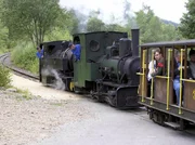 Bergwerkslokomotive in Fond-de-Gras. Bergwerkslokomotive in Fond-de-Gras.